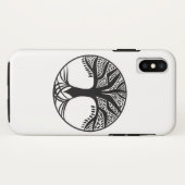 Abstracte Levensboom iPhone X Hoesje (Achterkant (horizontaal))