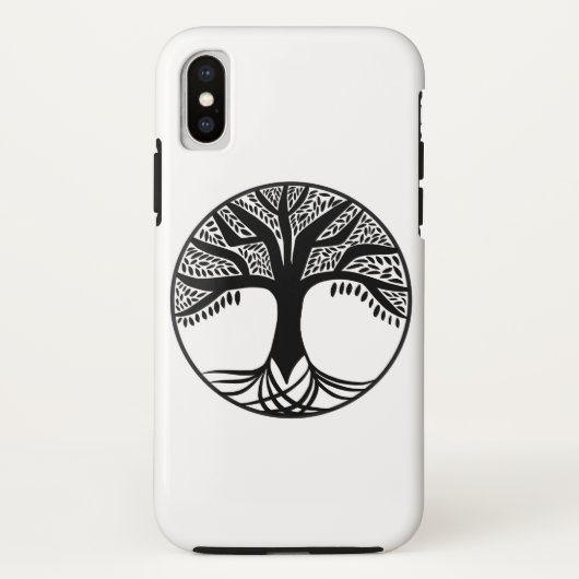 Abstracte Levensboom iPhone X Hoesje (Achterkant)