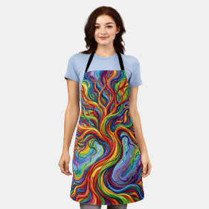 Abstracte Levensboom Regenboog Schort