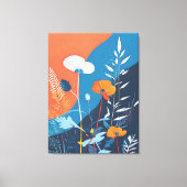 Abstracte Levensechte Bloemen Canvas Afdruk (Voorkant)