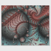 Abstracte Levensechte Fantasie Fractale Kunst Brui Cadeaupapier (Vlak)