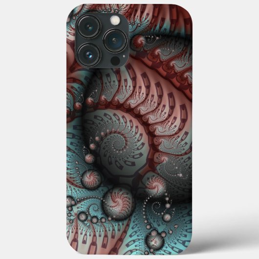 Abstracte Levensechte Fantasie Fractale Kunst Brui Case-Mate iPhone Case (Achterkant)