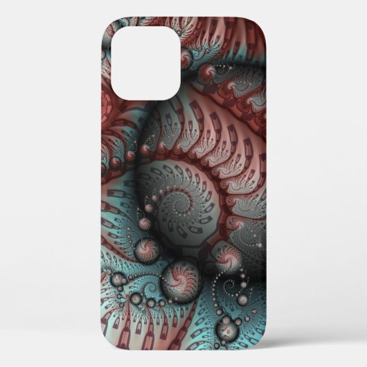 Abstracte Levensechte Fantasie Fractale Kunst Brui Case-Mate iPhone Case (Achterkant)