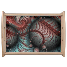 Abstracte Levensechte Fantasie Fractale Kunst Brui Dienblad