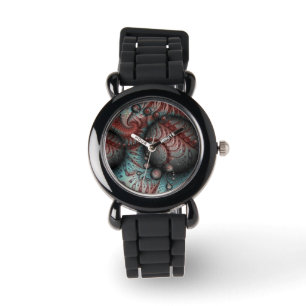 Abstracte Levensechte Fantasie Fractale Kunst Brui Horloge