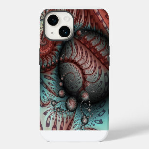 Abstracte Levensechte Fantasie Fractale Kunst Brui iPhone 14 Hoesje