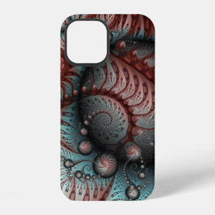 Abstracte Levensechte Fantasie Fractale Kunst Brui iPhone 12 Hoesje