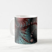 Abstracte Levensechte Fantasie Fractale Kunst Brui Koffiemok (Voorkant links)