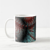 Abstracte Levensechte Fantasie Fractale Kunst Brui Koffiemok (Links)