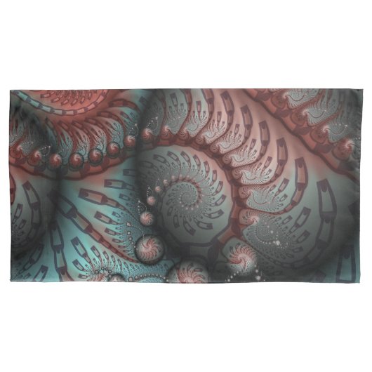 Abstracte Levensechte Fantasie Fractale Kunst Brui Kussensloop (Voorkant)