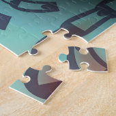 Abstracte Levensechte Fantasie Fractale Kunst Brui Legpuzzel (Zijkant)