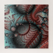 Abstracte Levensechte Fantasie Fractale Kunst Brui Legpuzzel (Horizontaal)