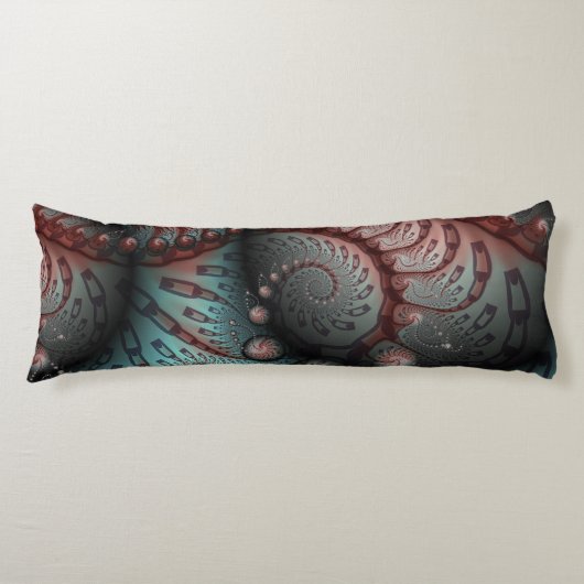 Abstracte Levensechte Fantasie Fractale Kunst Brui Lichaamskussen (Voorkant)
