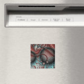 Abstracte Levensechte Fantasie Fractale Kunst Brui Magneet (Insitu (Vaatwasser))