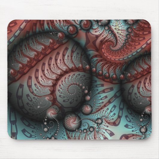 Abstracte Levensechte Fantasie Fractale Kunst Brui Muismat (Voorkant)