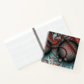 Abstracte Levensechte Fantasie Fractale Kunst Brui Notitieboek (Binnen)
