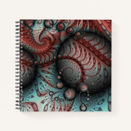 Abstracte Levensechte Fantasie Fractale Kunst Brui Notitieboek