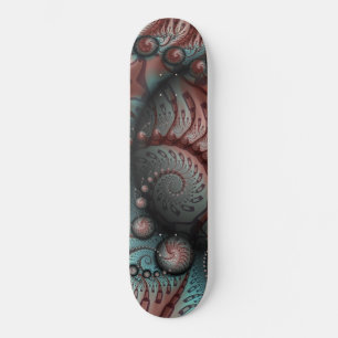 Abstracte Levensechte Fantasie Fractale Kunst Brui Persoonlijk Skateboard