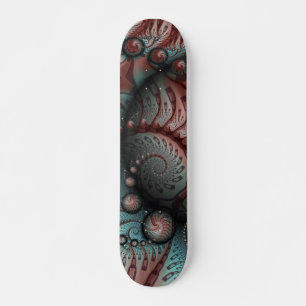 Abstracte Levensechte Fantasie Fractale Kunst Brui Persoonlijk Skateboard