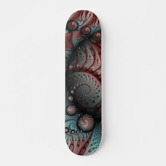 Abstracte Levensechte Fantasie Fractale Kunst Brui Persoonlijk Skateboard (Voorkant)