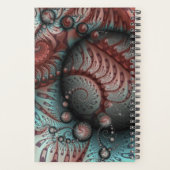Abstracte Levensechte Fantasie Fractale Kunst Brui Planner (Achterkant)