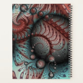 Abstracte Levensechte Fantasie Fractale Kunst Brui Planner (Achterkant)