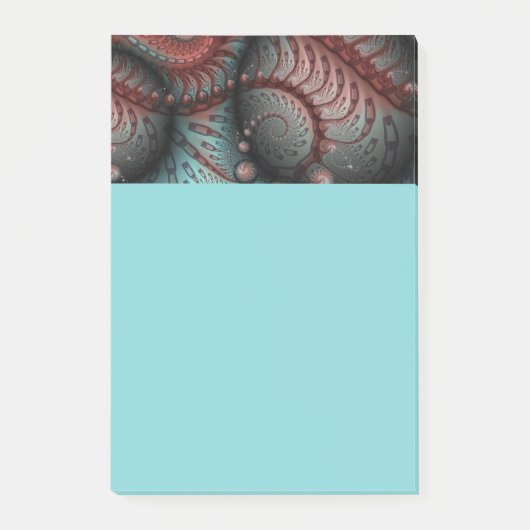 Abstracte Levensechte Fantasie Fractale Kunst Brui Post-it® Notes (Voorkant)