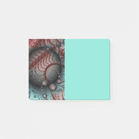 Abstracte Levensechte Fantasie Fractale Kunst Brui Post-it® Notes (Voorkant)