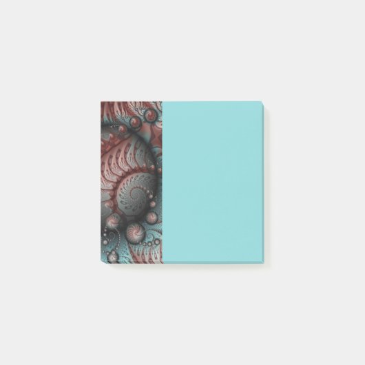 Abstracte Levensechte Fantasie Fractale Kunst Brui Post-it® Notes (Voorkant)