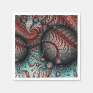 Abstracte Levensechte Fantasie Fractale Kunst Brui Servet