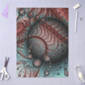 Abstracte Levensechte Fantasie Fractale Kunst Brui Tissuepapier (Craft)