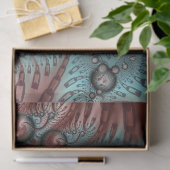 Abstracte Levensechte Fantasie Fractale Kunst Brui Tissuepapier (Geschenk)