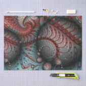 Abstracte Levensechte Fantasie Fractale Kunst Brui Tissuepapier (Craft)