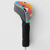 Abstracte Levensechte Gezichts Kunst Golfheadcover (Schuin)