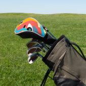 Abstracte Levensechte Gezichts Kunst Golfheadcover (Insitu)