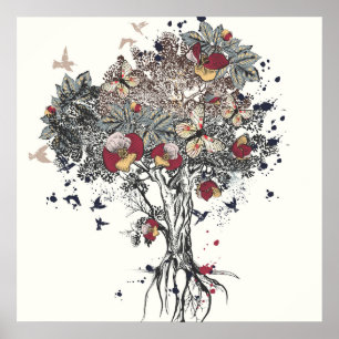 Abstracte levenskunst poster