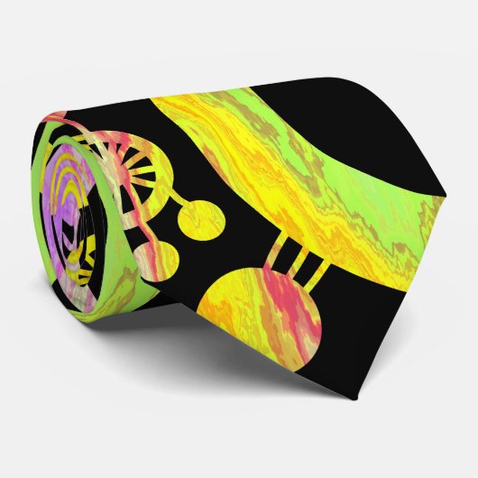 Abstracte levensstructuur - Kleur Tex 01 Stropdas (Opgerold)