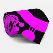 Abstracte levensstructuur - magenta en zwart stropdas (Opgerold)