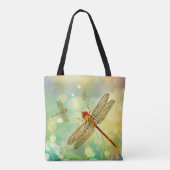Abstracte libellen in een Canvas tas van de tuin (Achterkant)