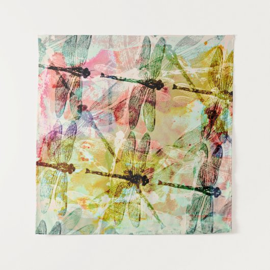 Abstracte libellen wandkleed (Voorkant (horizontaal))