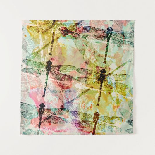 Abstracte libellen wandkleed (Voorkant)