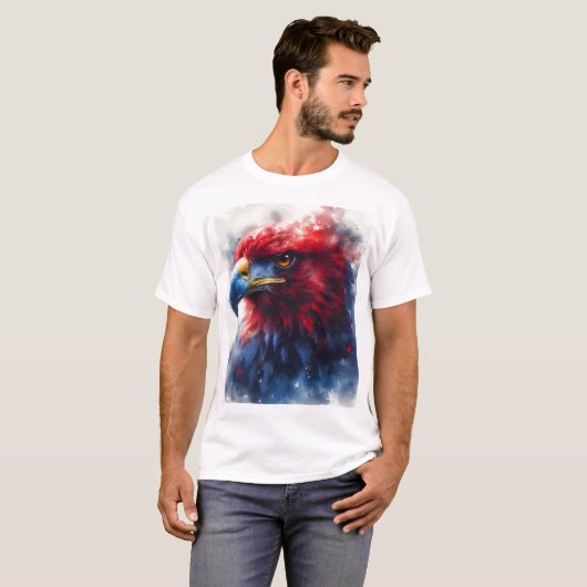 Abstracte Liberty Eagle T-shirt (Voorkant volledig)