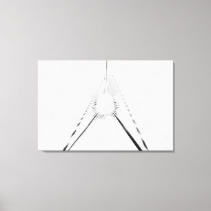 Abstracte licht tunnel geometrie poster canvas afdruk