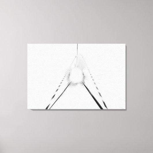 Abstracte licht tunnel geometrie poster canvas afdruk (Voorkant)