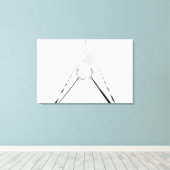 Abstracte licht tunnel geometrie poster canvas afdruk (Insitu (Houten vloer))