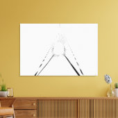 Abstracte licht tunnel geometrie poster canvas afdruk (Insitu (Woonkamer))