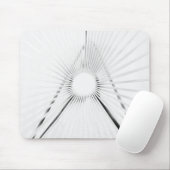 Abstracte licht tunnel geometrie poster muismat (Met muis)
