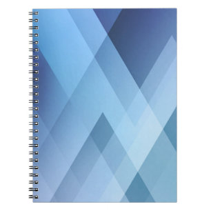 Abstracte lichtachtergrond. Blauw driehoekpatroon. Notitieboek
