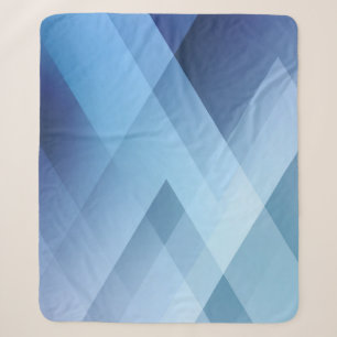 Abstracte lichtachtergrond. Blauw driehoekpatroon. Sherpa Deken