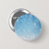 Abstracte lichtblauw hart ronde button 5,7 cm (Voorkant /achterkant)